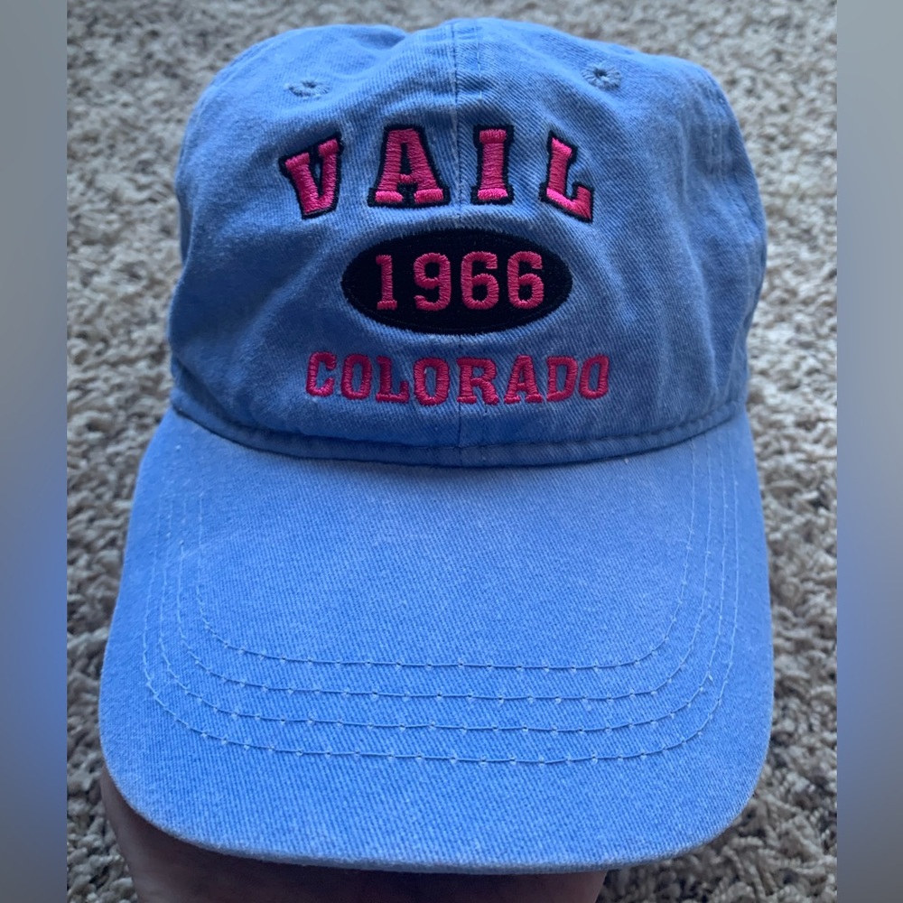 Vail Colorado Baseball Hat Unisex Adjustable Blue Good Preowned Condition One SZ